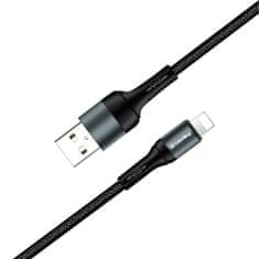 ColorWay Kábel USB Apple Lightning (nylon) 2.4A 1m - black