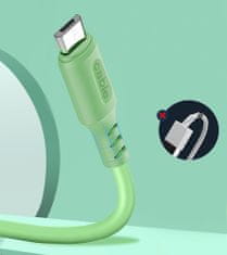 ColorWay Kábel USB MicroUSB (soft silicone) 2.4A 1m - green