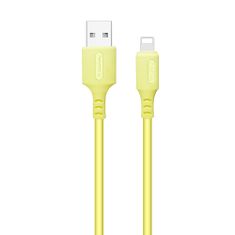 ColorWay Kábel USB Apple Lightning (soft silicone) 2.4A 1m - yellow