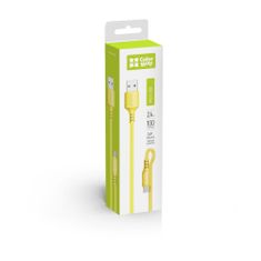 ColorWay Kábel USB MicroUSB (soft silicone) 2.4A 1m - yellow