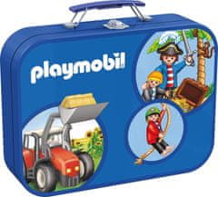 Schmidt Puzzle Playmobil 4v1 v plechovom kufríku (60,60,100,100 dielikov)