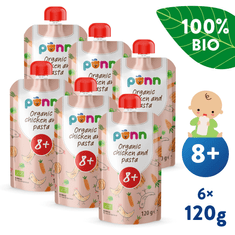 Salvest Ponny BIO Kuriatko s cestovinami (6x 120 g)