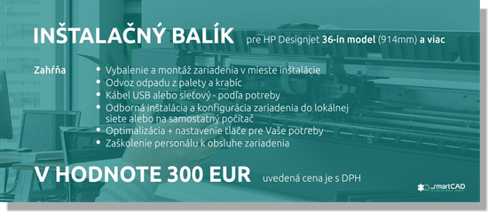 Hewlett Packard Inštalačný balík pre HP DesignJet 36-in model (914 mm) a väčšie modely