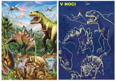 DINO Svietiace puzzle Svet dinosaurov XL 100 dielikov