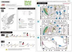 Metal Earth 3D puzzle Modrý drak (ICONX)