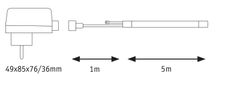 Paulmann PAULMANN SimpLED LED Strip Vonkajšia základná sada 5m IP44 30W 72LEDs/m RGB 78890