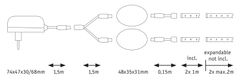Paulmann PAULMANN MaxLED 250 LED Strip Night Comfort základná sada 1m 2x4W 60LEDs/m 2700K 24VA 78894