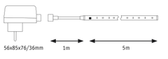 Paulmann PAULMANN SimpLED LED Strip Vonkajšia základná sada 5m IP44 13W 24LEDs/m RGB 78892