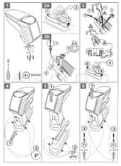 Rati Lakťová opierka ARMSTER 2, Ford Fusion, 2002-2005, kovový držák, bez kapsy