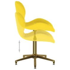 Vidaxl 335047 Swivel Dining Chair Mustard Yellow Velvet