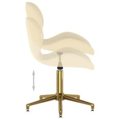 Vidaxl 335039 Swivel Dining Chair Cream Velvet