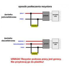 motoLEDy Rezistor - dekodér chýb CAN 100W 10 Ohm 12V