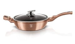 Berlingerhaus Panvica hlboká s mramorovým povrchom a pokrievkou 28 cm Rosegold Metallic Line BH-1518