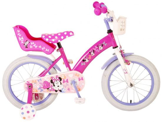 Disney Minnie 16 palcový dievčenský bicykel, ružovo fialový