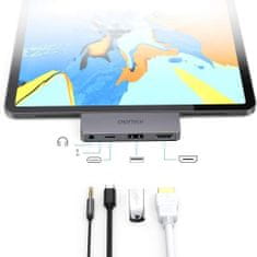 Choetech HUB adaptér pre Apple iPad Pro USB-C 60W PD, čierny