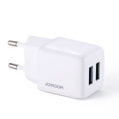 Joyroom Fast Charge sieťová nabíjačka 2x USB 12W 2.4A, biela