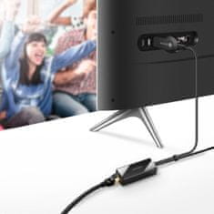 Ugreen USB externý sieťový adaptér pre Chromecast + kábel 1m, čierny