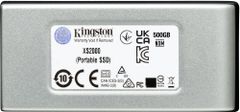 Kingston XS2000 - 4TB (SXS2000/4000G), strieborná