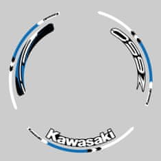 SEFIS sada farebných prúžkov EASY na kolesa Kawasaki Z650 modrá