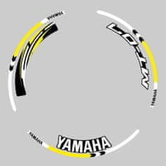 SEFIS sada farebných prúžkov EASY na kolesa Yamaha MT-07 žltá