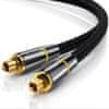 MG Fiber Toslink audio optický kábel SPDIF 1.5m, čierny