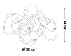 Ideal Lux Stropné svietidlo Ideal Lux Octopus PL6 color 174976 farebné