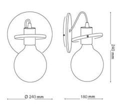 Ideal Lux Nástenné svietidlo Ideal Lux Radio AP1 bianco 119465 biele