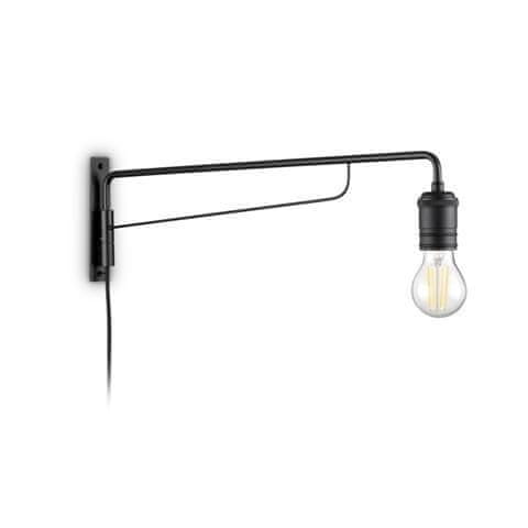 Ideal Lux Nástenné svietidlo Ideal Lux Triumph AP1 Nero 242392 E27 1x60W IP20 jednoramenné čierne