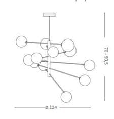 Ideal Lux Stropné svietidlo Ideal Lux Equinoxe SP12 cromo 200118 G4 12x2W chrómové