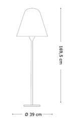 Ideal Lux Vonkajšia stojaca lampa Ideal Lux Itaca PT1 180953 169,5cm IP44