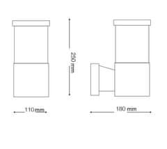 Ideal Lux Vonkajšie nástenné svietidlo Ideal Lux Tronco AP1 bianco 118659 biele IP44