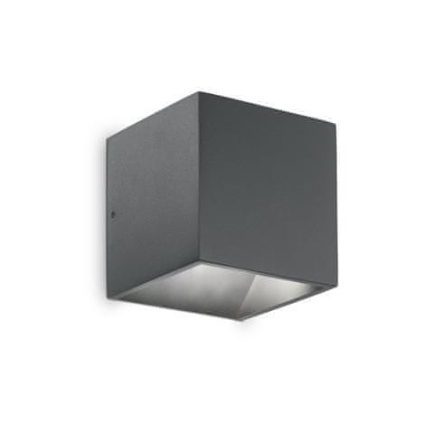 Ideal Lux LED Vonkajšie nástenné svietidlo Ideal Lux Rubik AP1 Antracite 3000K 247083 7W 630lm IP20 antracitové