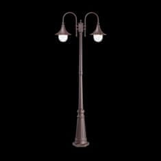 Ideal Lux Vonkajšie stĺpikové svietidlo Ideal Lux Cima PT2 Coffee 246840 E27 2x60W IP43 hnedé