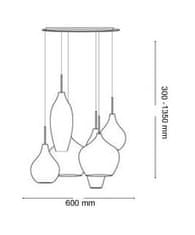 Ideal Lux Závesné svietidlo Ideal Lux Soft SP6 fume 111841 sivé