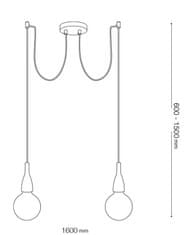 Ideal Lux Závesné svietidlo Ideal Lux Minimal SP2 bianco opaco 112718 biele