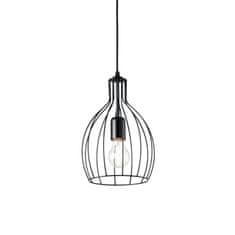 Ideal Lux Závesné svietidlo Ideal Lux Ampolla-2 SP1 nero 148151 čierne 20,5 cm