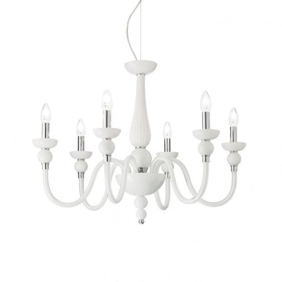 Ideal Lux Závesný luster Ideal Lux Camelia SP6 bianco 113678 biely