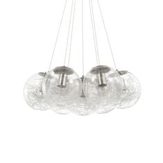 Ideal Lux Závesné svietidlo Ideal Lux Mapa Sat SP7 nickel 176062 strieborné 60cm