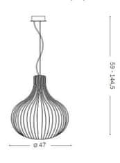 Ideal Lux Závesné svietidlo Ideal Lux Onion SP1 D48 205304 1x60W 47cm