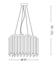 Ideal Lux Závesné svietidlo Ideal Lux Pan SP5 208817 E27 5x60W