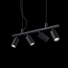 Ideal Lux Závesné bodové svietidlo Ideal Lux Dynamite SP4 Nero 231341 GU10 4x28W IP20 76cm čierne