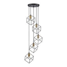 Ideal Lux Závesné svietidlo Ideal Lux Ice SP5 Nero 237664 E27 5x60W IP20 50cm čierne