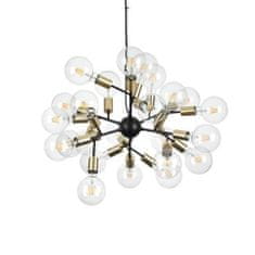 Ideal Lux Závesné svietidlo Ideal Lux Spark SP24 238241 E27 24x60W IP20 60cm čierno-zlaté