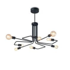 Ideal Lux Závesné svietidlo Ideal Lux Triumph SP8 Nero 242347 E27 8x60W IP20 92cm čierne