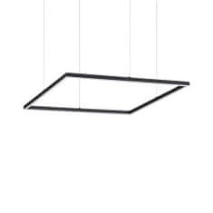 Ideal Lux LED Závesné svietidlo Ideal Lux ORACLE SLIM D70 SQUARE BK 3000K 259185 41W 3300lm 3000K IP20 70cm hranaté čierne