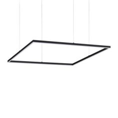 Ideal Lux LED Závesné svietidlo Ideal Lux ORACLE SLIM D90 SQUARE BK 3000K 259208 51W 4100lm 3000K IP20 85cm hranaté čierne