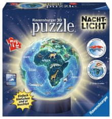 Ravensburger Svietiaci puzzleball Nočný glóbus 72 dielikov