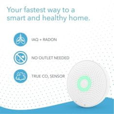 AirThings Wave plus - senzor kvality ovzdušia, radónu, vlhkosti, teploty, VOC, CO2 a tlaku - rozbalené