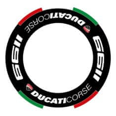 SEFIS jednodielne polepy na kolesá DUCATI Corse 1199 černé