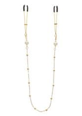 taboom TABOOM Nipple Play Tweezers Pearl & Deluxe Chain (Gold)